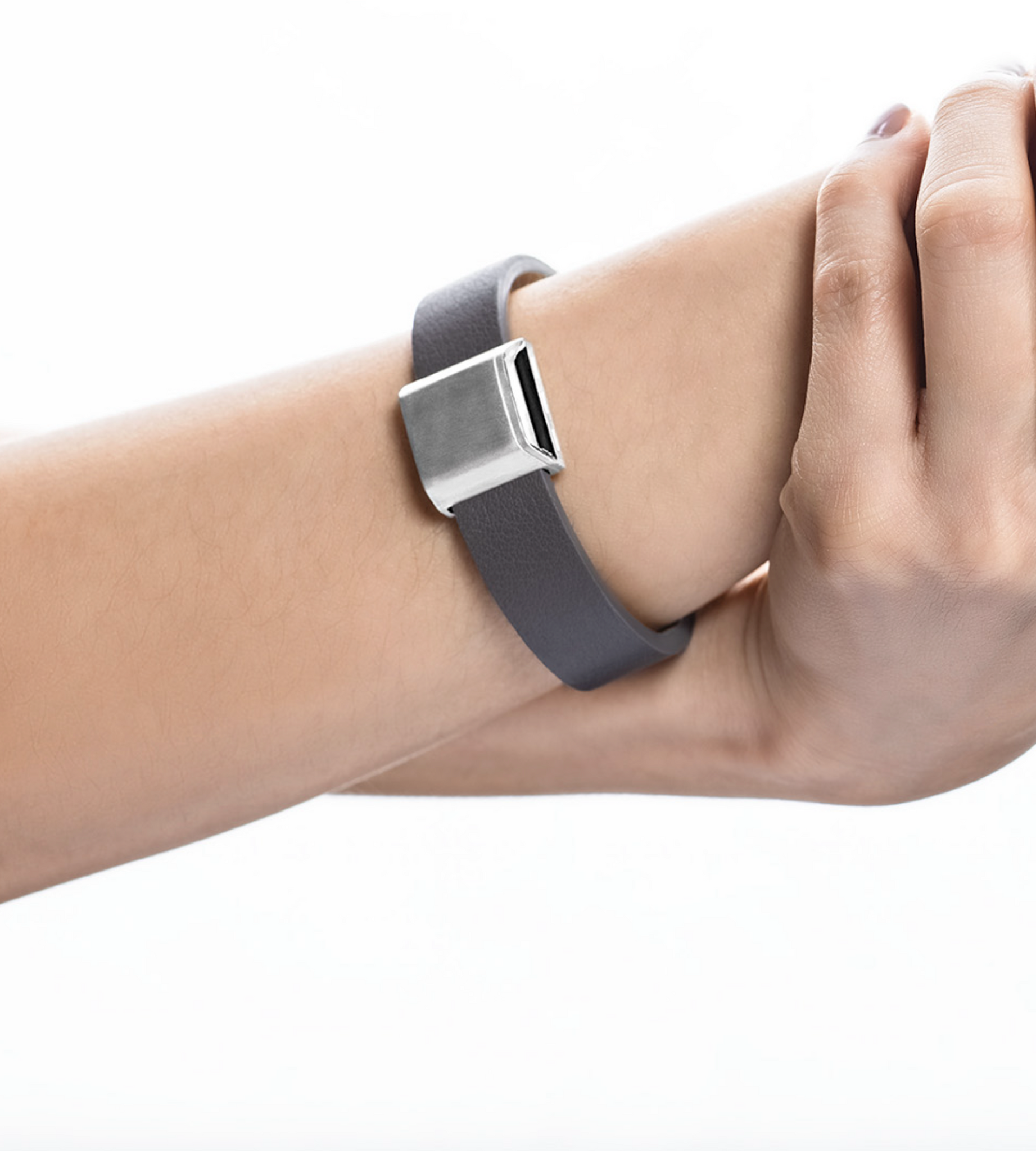 M21 bracelet girl wearing softness handcrafted gray leather strap sensuality asymmetrical sterling silver creation sorux paris luxury jewellery  details consciousluxury uniqueness design mclaverok  Mauricio Clavero Kozlowski photo francois_fleury